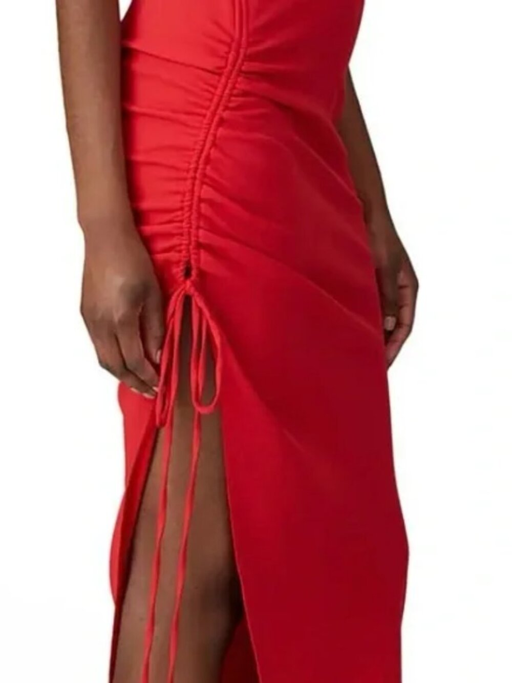 Prabal Gurung Drawstring Ruched Bodycon Cocktail Party Dress Red $895 Sz 6 - Picture 4 of 9